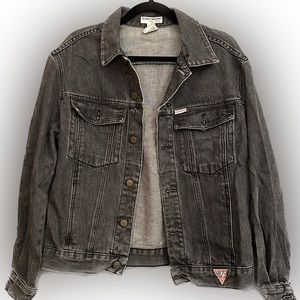 Vintage 80s Georges Marciano GUESS black denim jacket